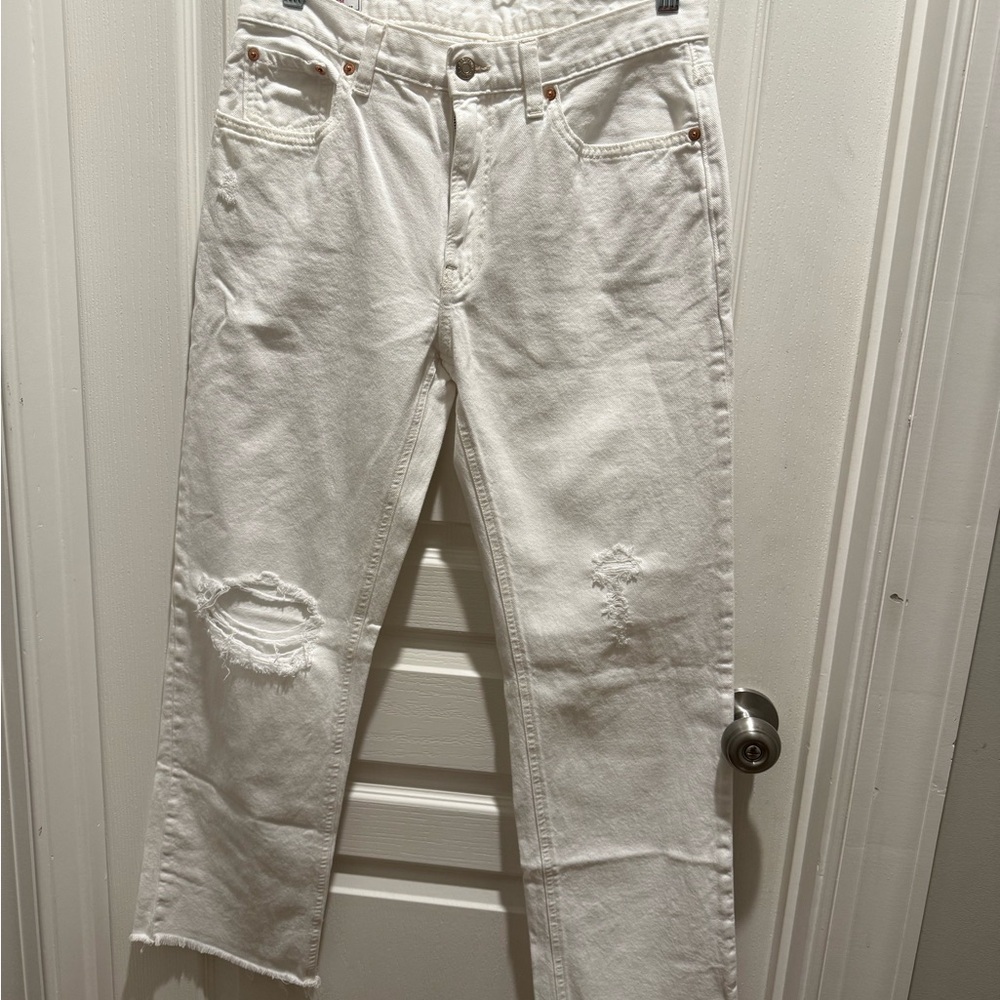 Gap the girlfriend jean optic white sz 28/6R - Picture 4 of 11